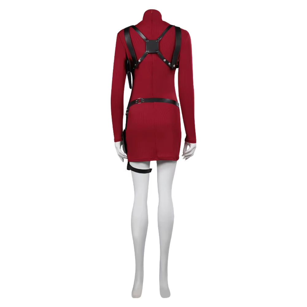 Female Ada Cosplay Wong Costume Dress Belt Roleplay Outfits Fantasia Halloween Carnival Disguise Suit for Adult Women Girls