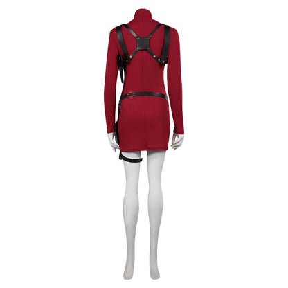 Female Ada Cosplay Wong Costume Dress Belt Roleplay Outfits Fantasia Halloween Carnival Disguise Suit for Adult Women Girls
